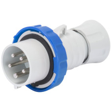 Stecker CEE Gewiss 309 HP 4P 32A 200-250V bl 9h IP67 Schraube