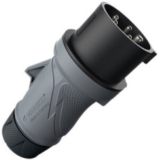 Stecker CEE PowerTOPXtra R 16A IP54 5P 7h 500V Ø68x163mm schwarz