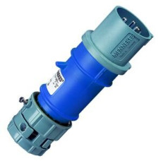 Stecker CEE-Powertop 16A 3P 6h 230V blau mit Verschraubung