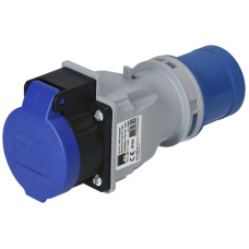 Übergangsstecker MH Stecker CEE 16A/Steckdose Typ 23 blau 230V 16A IP44/IP55