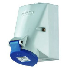 Wandsteckdose CEE 32A 3P 6h 230V blau Mennekes