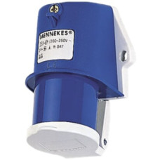 Wandstecker CEE Mennekes 2LPE 16A 6h 230V IP44 mit Deckel
