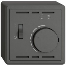 AP-Raumthermostat EDIZIO.liv SNAPFIX f.elektrische Bodenheizungen dunkelgrau