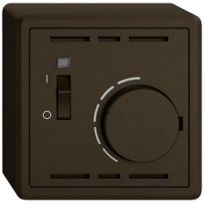 AP-Raumthermostat EDIZIO.liv SNAPFIX mit Schalter 230VAC 50Hz braun GX