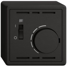 AP-Raumthermostat EDIZIO.liv SNAPFIX mit Schalter 230VAC 50Hz schwarz