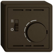 AP-Raumthermostat EDIZIO.liv SNAPFIX m.Schalter Heizen/Kühlen 230VAC 50Hz braun