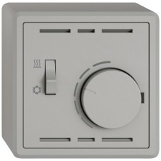 AP-Raumthermostat EDIZIO.liv SNAPFIX mit Schalter Heizen/Kühlen 230VAC 50Hz hellgrau