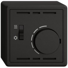 AP-Raumthermostat EDIZIO.liv SNAPFIX mit Schalter Heizen/Kühlen 230VAC 50Hz schwarz GX