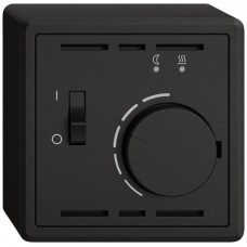AP-Raumthermostat EDIZIO.liv SNAPFIX mit Temperaturbegr.f.Bodenheizungen schwarz