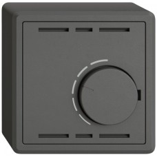 AP-Raumthermostat EDIZIO.liv SNAPFIX ohne Schalter 230VAC 50Hz dunkelgrau GX