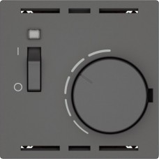 Raumthermostat EDIZIO.liv SNAPFIX mit Schalter 230VAC 50Hz dunkelgrau G A