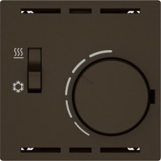 Raumthermostat EDIZIO.liv SNAPFIX mit Schalter Heizen/Kühlen 230VAC 50Hz braun