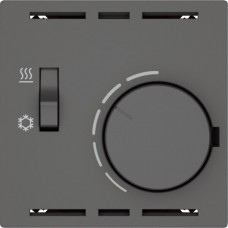 Raumthermostat EDIZIO.liv SNAPFIX mit Schalter Heizen/Kühlen 230VAC 50Hz dunkelgrau