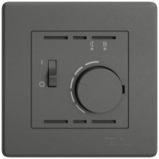 UP-Raumthermostat EDIZIO.liv SNAPFIX für elektrische Bodenheizungen dunkelgrau