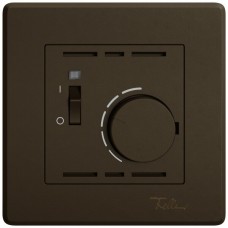 UP-Raumthermostat EDIZIO.liv SNAPFIX mit Schalter 230VAC 50Hz braun