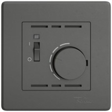 UP-Raumthermostat EDIZIO.liv SNAPFIX mit Schalter 230VAC 50Hz dunkelgrau