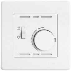 UP-Raumthermostat EDIZIO.liv SNAPFIX mit Schalter Heizen/Kühlen 230VAC 50Hz weiss