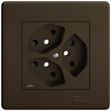 UP-Montageset EDIZIO.liv SNAPFIX für 3xT13 getrennt Shutter braun