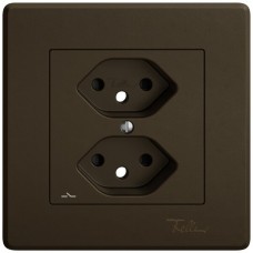 UP-Montageset EDIZIO.liv SNAPFIX für 2xT13 getrennt Shutter braun
