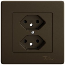 UP-Montageset EDIZIO.liv SNAPFIX für 2xT13 mit Frontlinse Shutter braun