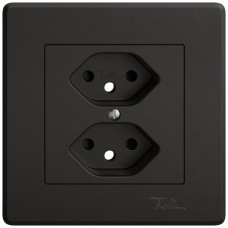 Abdeckset EDIZIO.liv SNAPFIX für 2xT13 mit Frontlinse Shutter schwarz GMI A K