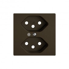 Abdeckset EDIZIO.liv SNAPFIX für 2xT13 mit Frontlinse braun G A FL