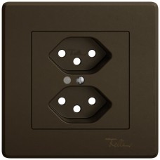 Abdeckset EDIZIO.liv SNAPFIX für 2xT13 mit Frontlinse braun GMI A FL