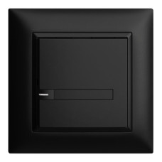 UP-Universaltaster 1x1T Schraubklemme EDIZIOdue schwarz mit Papiereinlage+LED UP-Universaltaster 1x1T Schraubklemme EDIZIOdue schwarz mit Papiereinlage+LED