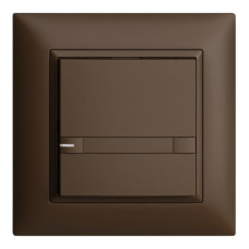 UP-Universaltaster 1x2T Schraubklemme EDIZIOdue coffee mit Papiereinlage+LED