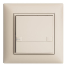 UP-Universaltaster 1x2T Schraubklemme EDIZIOdue crema mit Papiereinlage+LED