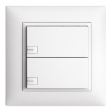 UP-Universaltaster 2x1T Schraubklemme EDIZIOdue weiss mit LED