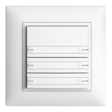 UP-Universaltaster 6x1T Schraubklemme EDIZIOdue weiss mit Papiereinlage+LED