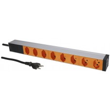 Mehrfachsteckdose PDU 19" MH maxCONNECT 8xTyp 13 1HE Td 3x1.5mm² 3m alu-orange