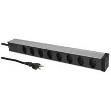 Mehrfachsteckdose PDU 19" MH maxCONNECT 8xTyp 23 1HE Td 3x1.5mm² 3m alu-schwarz