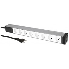 Mehrfachsteckdose PDU 19" MH maxCONNECT 8xTyp 23 1HE Td 3x1.5mm² 3m alu-weiss