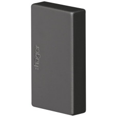Endplatte Hager tehalit.LF 33x20mm schwarz IP30