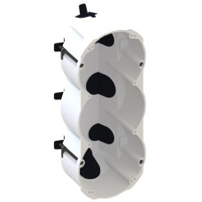 Hohlwanddose Quickbox ECON Pro 3x1 Ø83mm luftdicht halogenfrei weiss