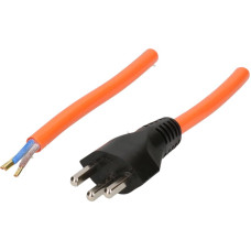 Anschlusskabel 3×1.5mm² 3m PUR Stecker T23 angespritzt orange