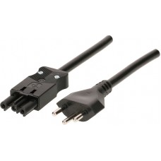 Anschlusskabel Max Hauri 3P 2m schwarz Kupplung AC166 Stecker T12