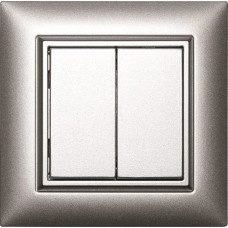 AP-RF-Taster ALADIN enocean EDIZIOdue 2-fach silber