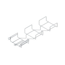 Bogen verstellbar 90° Niedax 54x100mm für Gitterkanal MTC tauchfeuerverzinkt