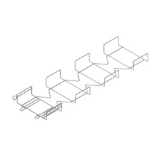 Bogen verstellbar 90° Niedax 54x200mm für Gitterkanal MTC galvanisch/elektrolytisch verzinkt