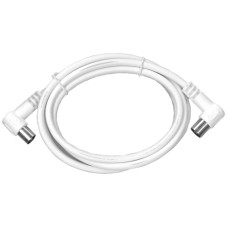 Empfänger-Anschlusskabel Telanor 75 Ohm 5m Stecker+Kupplung gewinkelt