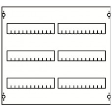 REG-Ausbaumodul ABB 2V00A für Kleinverteiler CombiLine 2-Feld 3-reihig 72TE