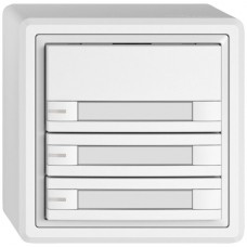 AP-Universaltaster EDIZIO.liv UNI SNAPFIX 12-48V mit LED blau 3x 2-Tastenbedienung Papier