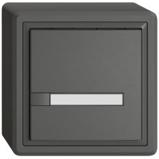 AP-Universaltaster EDIZIO.liv UNI SNAPFIX 12-48V ohne LED 1x 1-Tastenbedienung Papier dunkelgrau