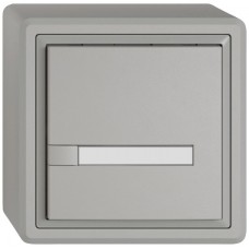 AP-Universaltaster EDIZIO.liv UNI SNAPFIX 12-48V ohne LED 1x 1-Tastenbedienung Papier hellgrau GX
