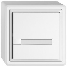 AP-Universaltaster EDIZIO.liv UNI SNAPFIX 12-48V ohne LED 1x 1-Tastenbedienung Papiereinlage weiss GX.54.A