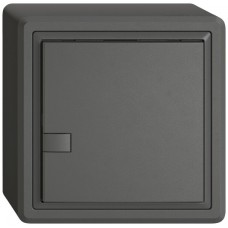 AP-Universaltaster EDIZIO.liv UNI SNAPFIX 12-48V ohne LED 1x 1-Tastenbedienung dunkelgrau GX
