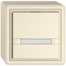 AP-Universaltaster EDIZIO.liv UNI SNAPFIX 12-48V ohne LED 1x 2-Tastenbedienung Papier crema GX